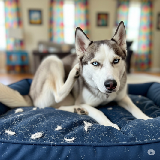 Tailbop messy dog bed
